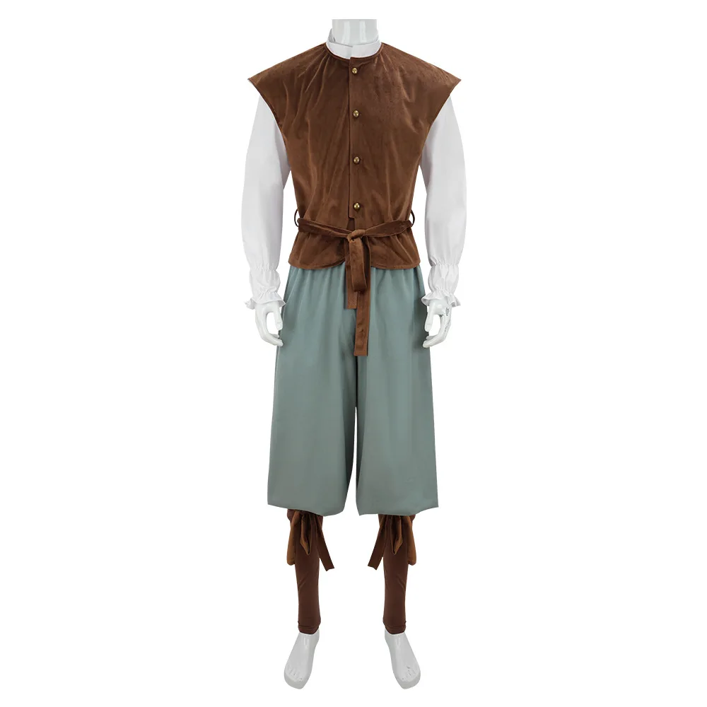 

Men's Renaissance Costume Medieval Vest Pants Shirt Viking Retro Pirate Adult Male Performance Costume
