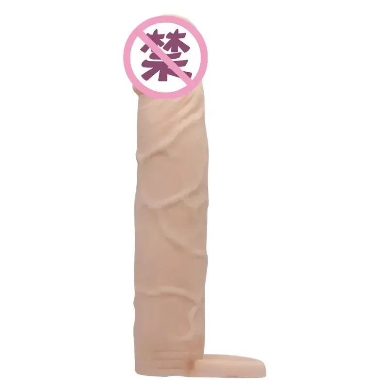 Realistic Condoms For Men Reusable Enlargement Condom Male Cock Sex Toys Delay Penis Sleeve For Male Extender Dildo Enhancer view 5
