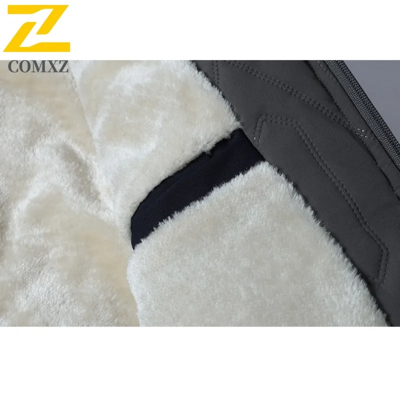 COMXZ Men Parker Coat Warm Baseball Motion Winter Thick Cotton Padded Coat  Outdoor Hiking Skiing Windproof Cold Weather Parka