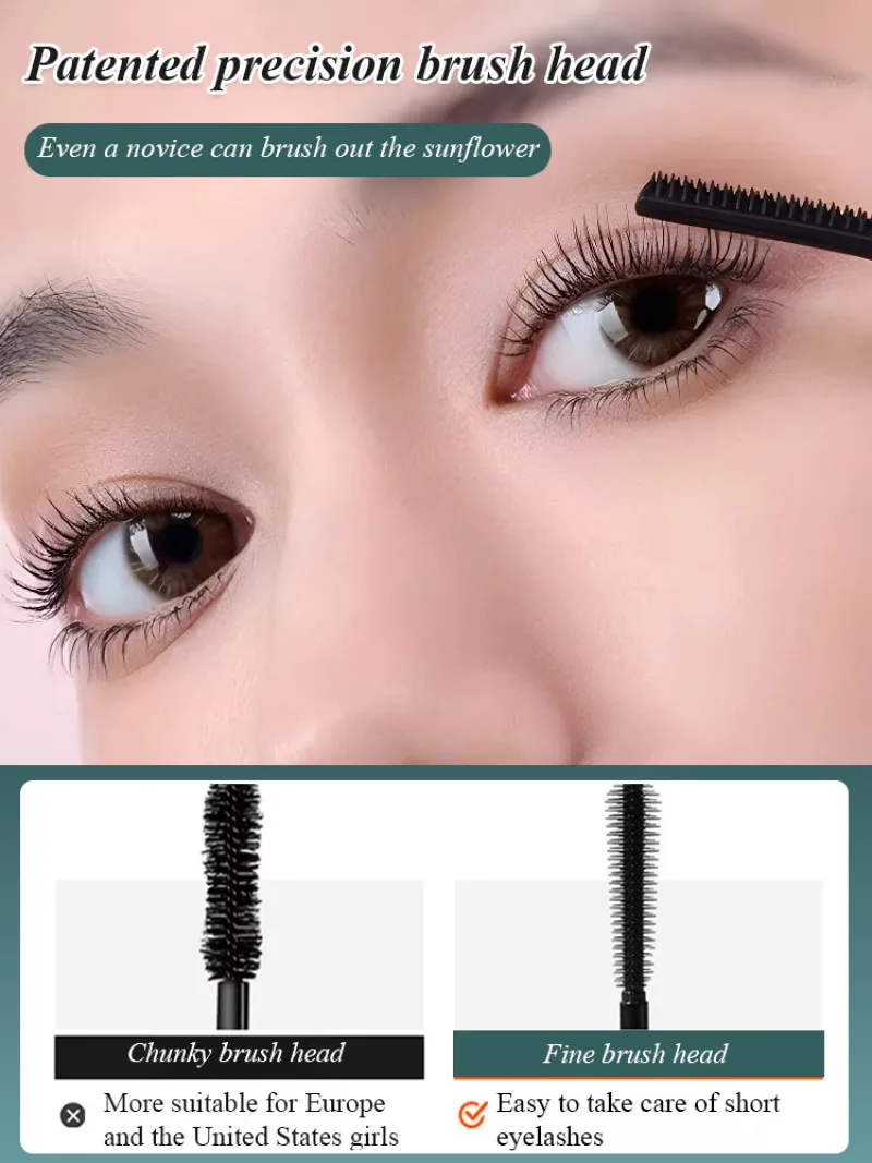 Kleine grüne Tube Mascara wasserdichte Wisch faser blenden langlebige Mascara volumizing lange Curl Styling helle Mascara