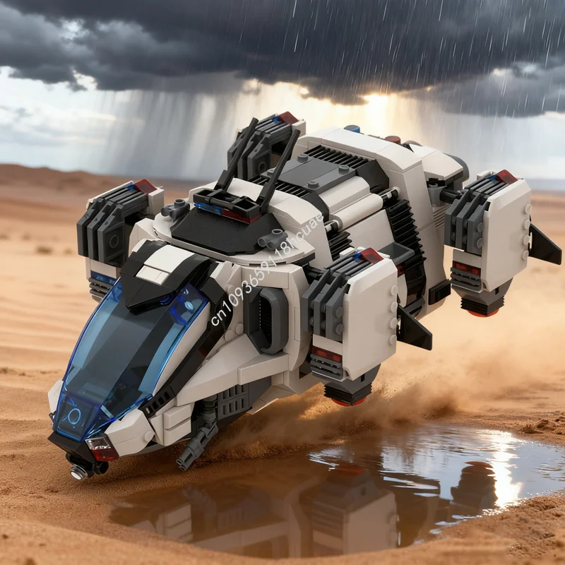 

759pcs MOC Space Police AV Dropship IIIed Model Building Blocks Toy Architecture Festival Gift Assemble Idea Education