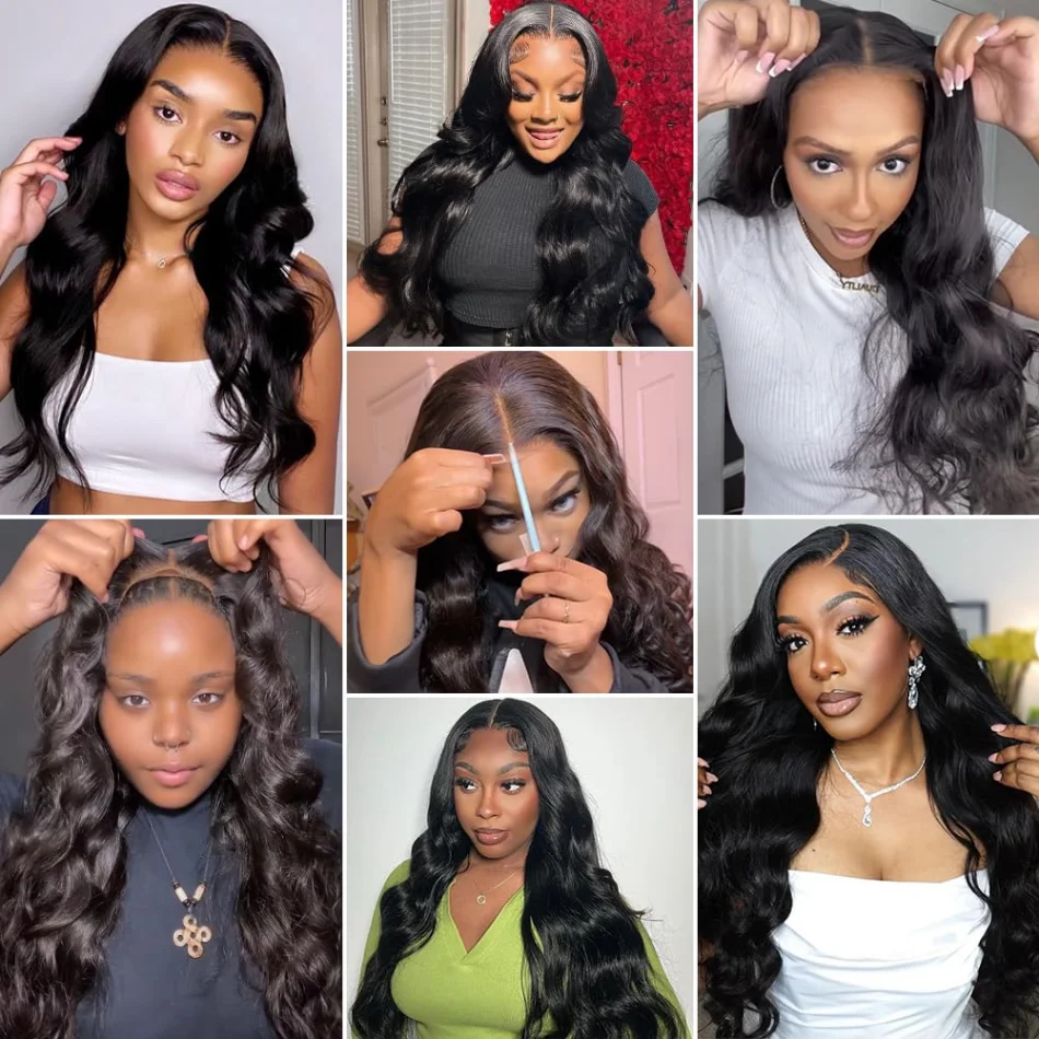 Body Wave Human Hair Wigs Glueless Lace Frontal Wigs 5X5 Hd Lace Closure Wigs Pre Cut Brazilian For Women 220 Density 30 32 Inch image 5