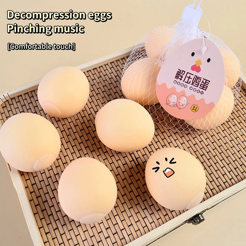 Egg Squeeze Toy Children Squeezing Poached Egg Kneading Mini Chick Eggs Stress Relief Toy