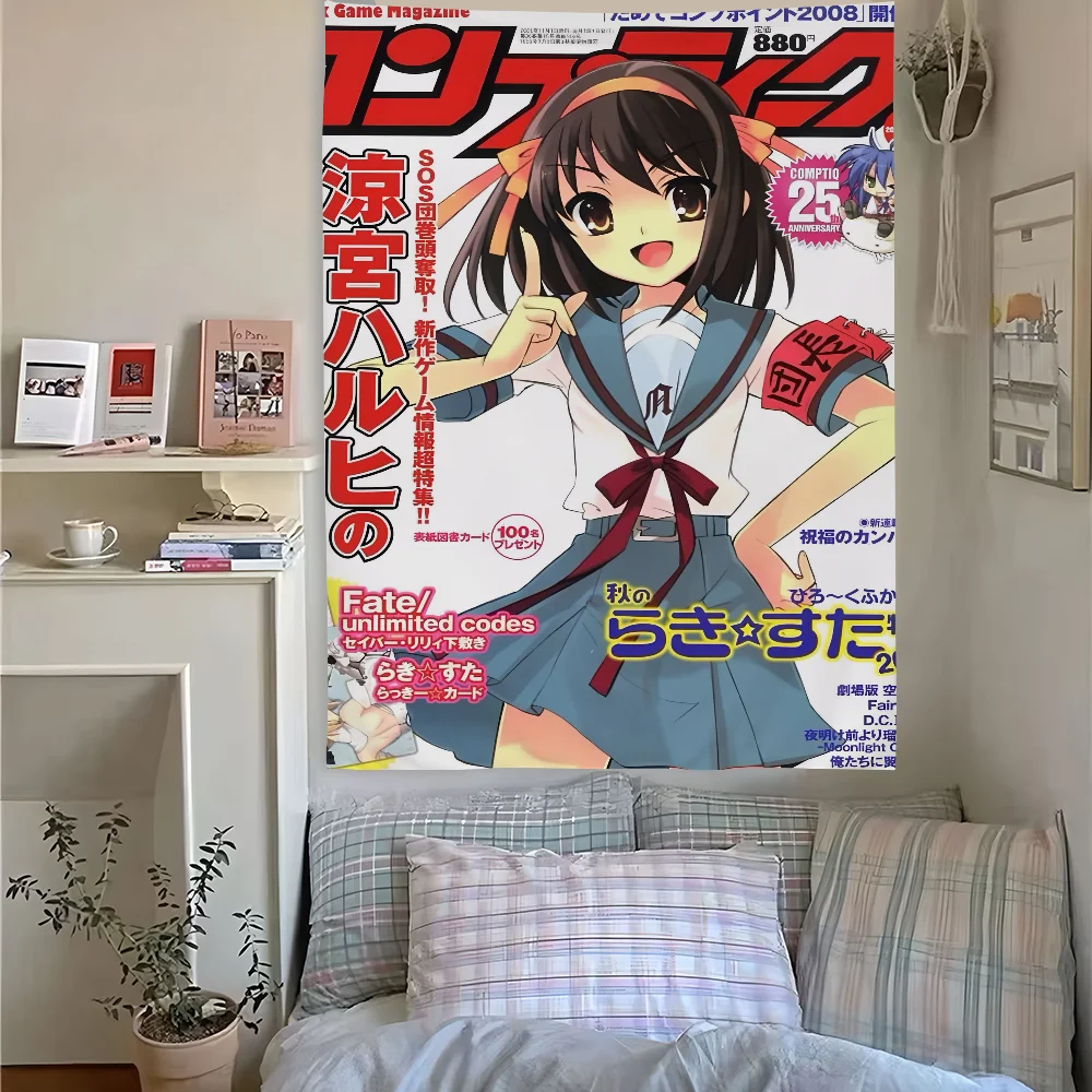 Гобелен с изображением любви T-The Melancholy Of Haruhi SuzumiyaS, идеально подходящий для дома и гостиной, декор для спальни, настенный художественный фон, баннер