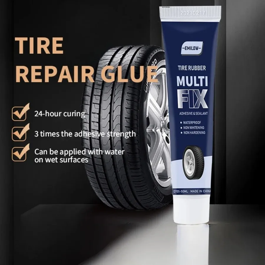 Universal Tire Repair Glue, Tire Sealant, Car Tire Repair Gel Tire Repair Gel Rubber Adhesive Not Corrosive Tire Scratches Crack image 2