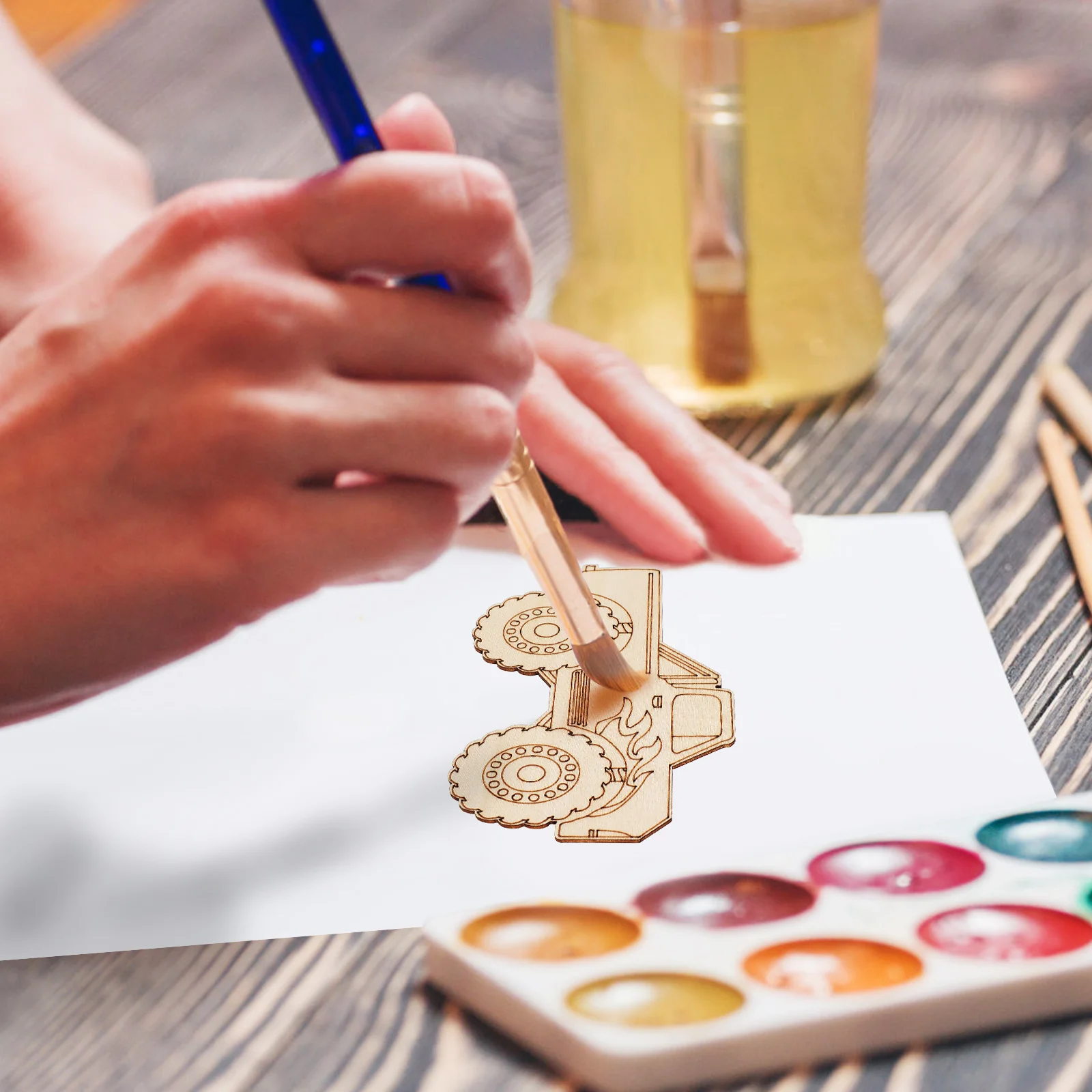 

30Pcs Wooden Truck Cutouts Crafts Unfinished Wood Cars to Paint for Party Favors Decorations Craft Supplies Truck Cutouts Crafts