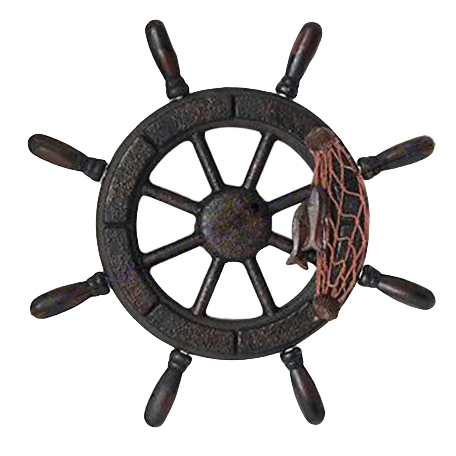 Vintage Craft Ornaments Wooden Boat Ship Rudder Wall Nautical Decoration Wheel Home Decor Accessories