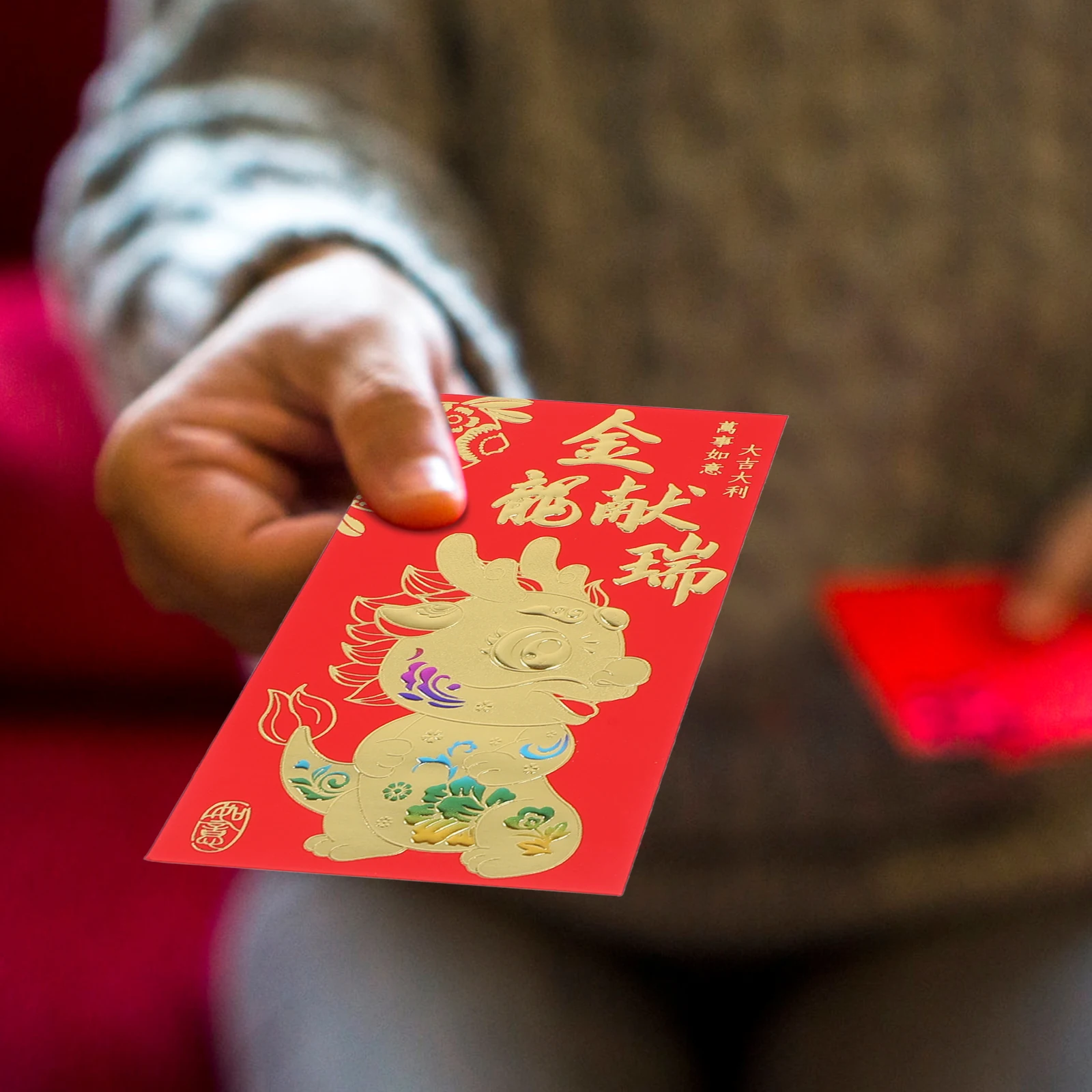 

60 Pcs Year Red Envelopes 2024 Large Size Paper Chinese Style Writing Letter Paper Spring Festival Money Packets