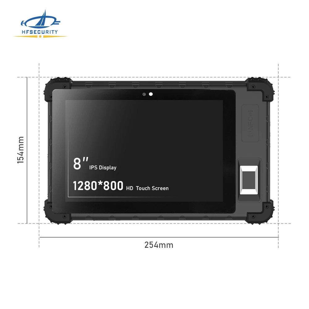 

HFSecurity FP08 Mobile Face Recognition 8 Inch Fingerprint Industrial Tablet used in bank office with free SDK