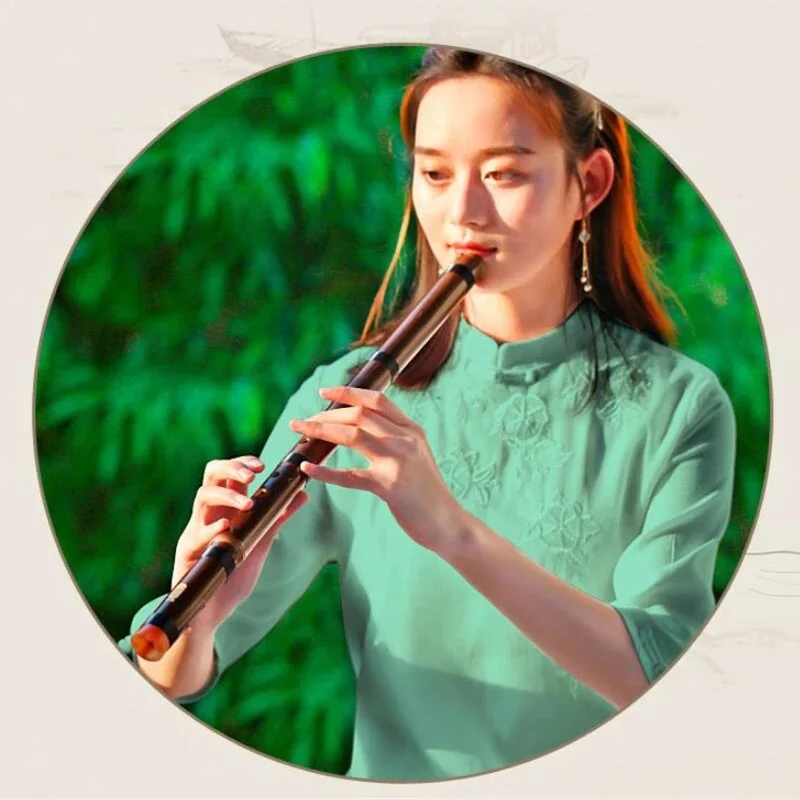 Chinese Flute Xiao With Blower Mouthpiece Suitable For Beginners Purple Bamboo Vertical Dizi Xiao Send Tassel