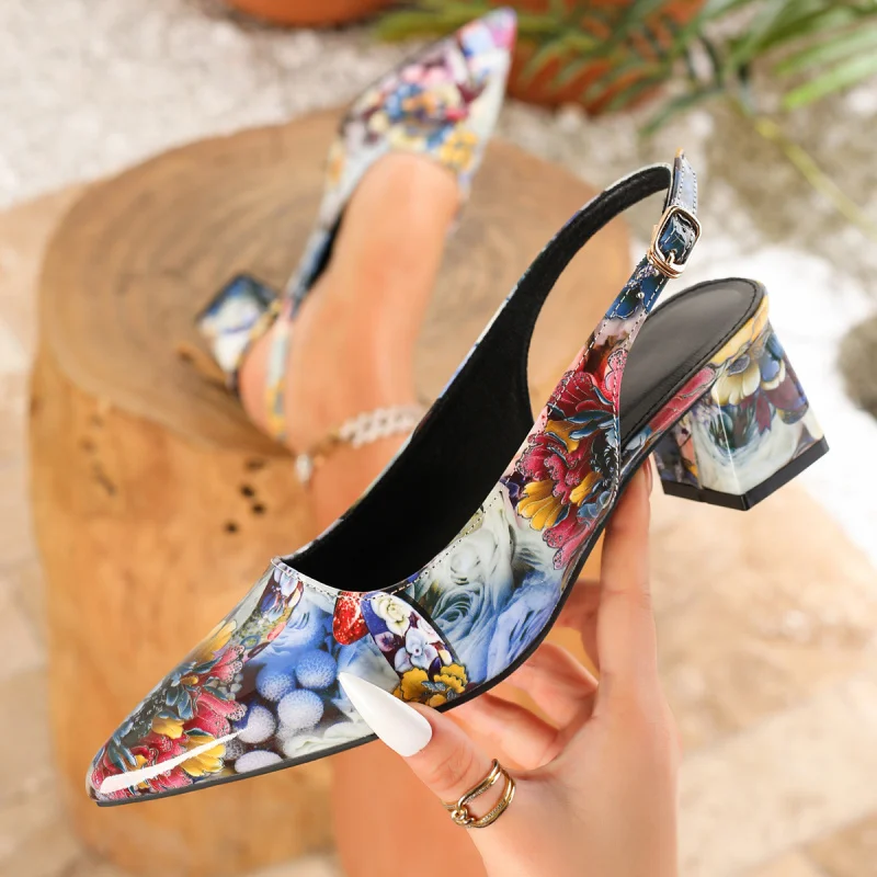 

Pointed Toe Strap Sandals for Women, Spring/Summer Pearl Bow High Heels