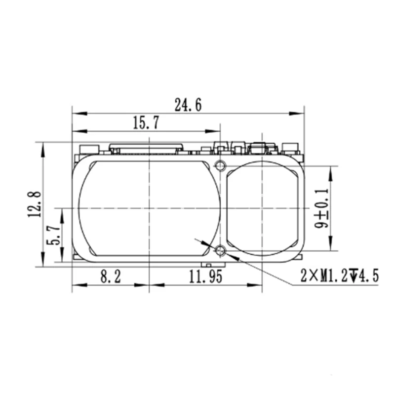 A32T-وحدة تحديد المدى بالليزر 1500 متر طويلة المدى 1.5 كجم 905Nm Fordrone Pod PTZ تتراوح الاستشعار