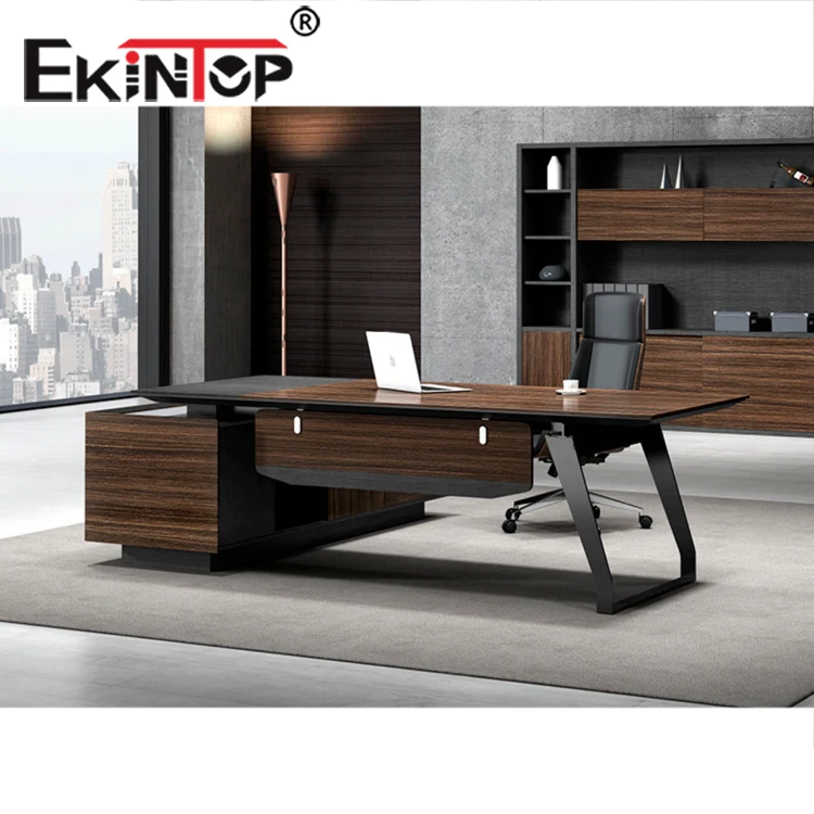 Ekintop Antique Style Office Furniture Models Of Wooden Mdf European Style L Shaped Office Desk