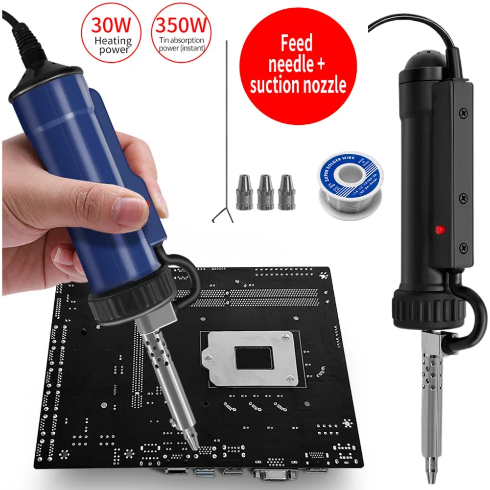 Automatic Tin Sucker With 3 Suction BBT-580 Vacuum Soldering Remove Pump 30W Automatic Vacuum Desoldering Pump AC 110V/220V