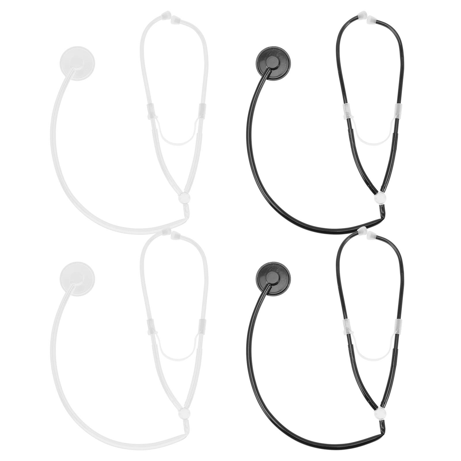 

4 Pcs Stethoscope Props Doctor Game Toy Cute for Adults Halloween Examination Tool Fake Plastic Pretend Play Role Playing
