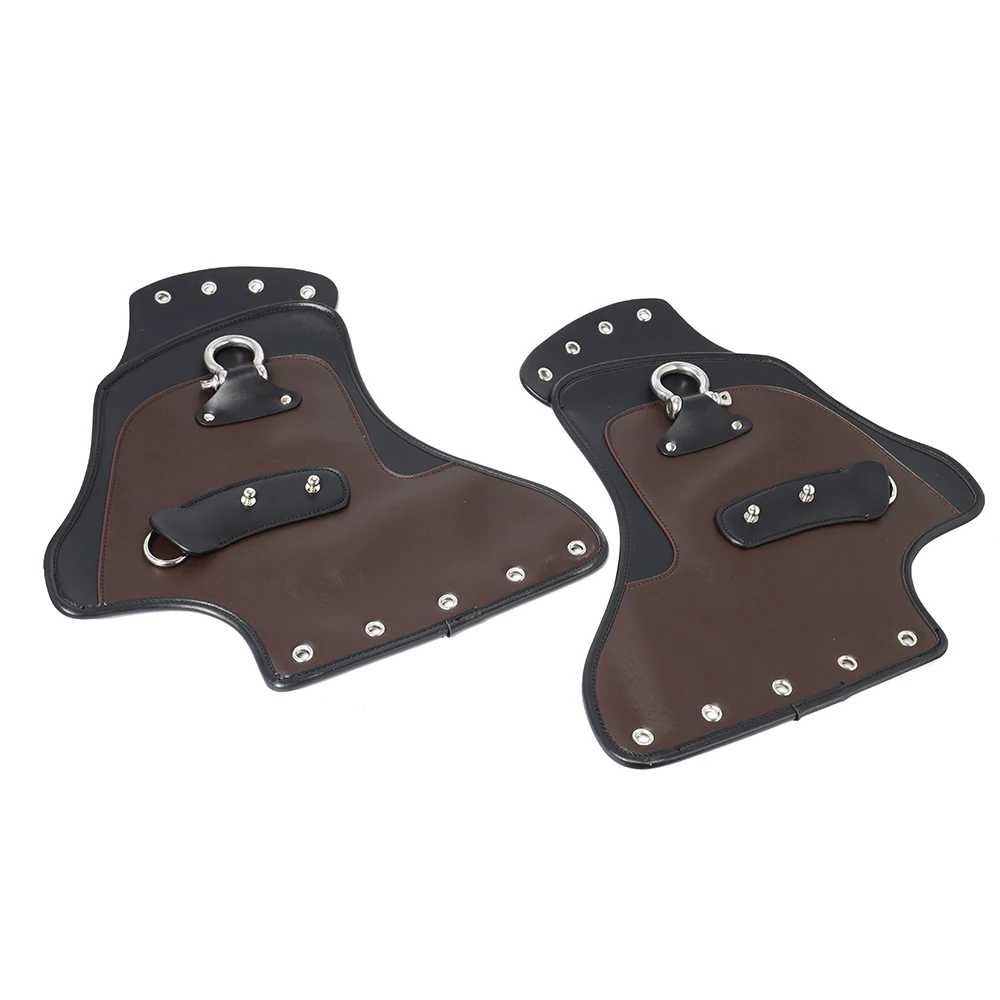 Déflecteurs Universels de Selle de Moto en Cuir PU Marron, pour Harley Touring Electra, foetal de Softail ocia Sportster 883