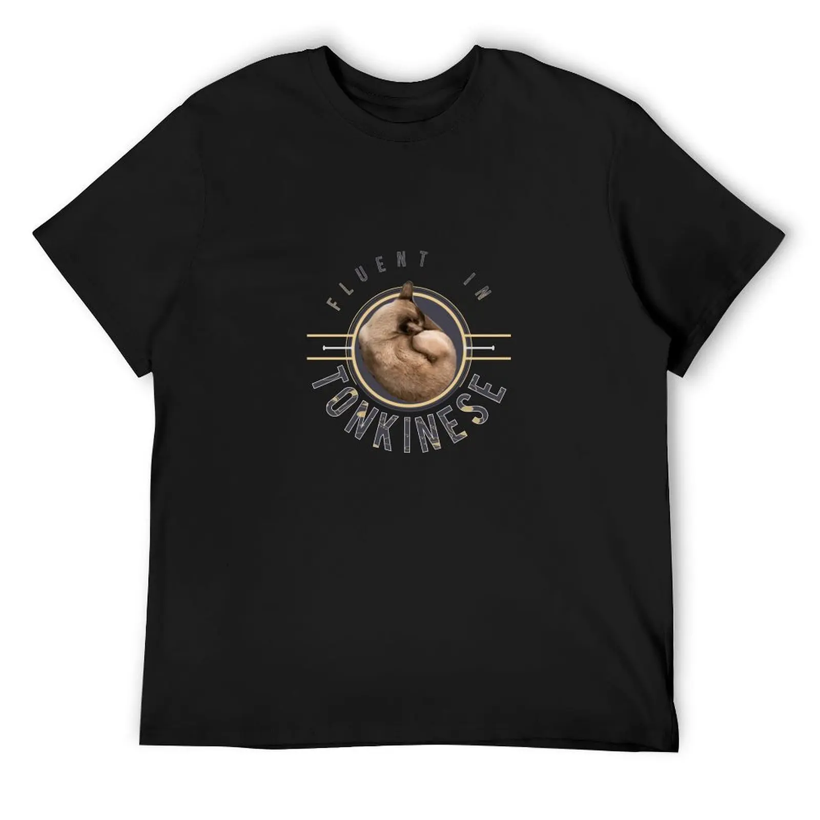 Fluent in Tonkinese curled up T-Shirt vintage t shirts plus sizes mens tall t shirts