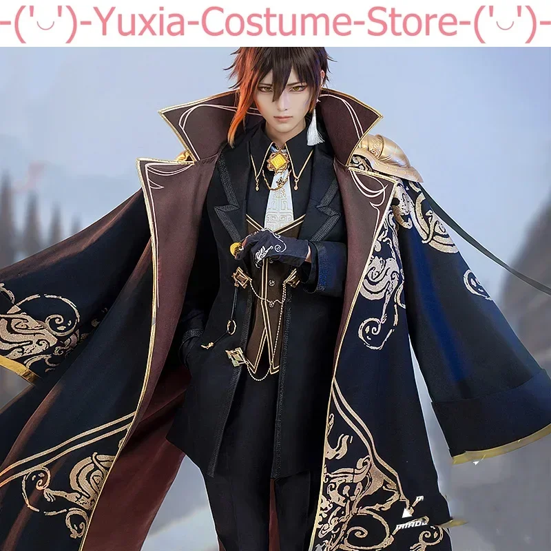 Genshin Impact Zhongli Cosplay Costume Cos Game Anime Party Uniform Hallowen Play Role Clothes Clothing