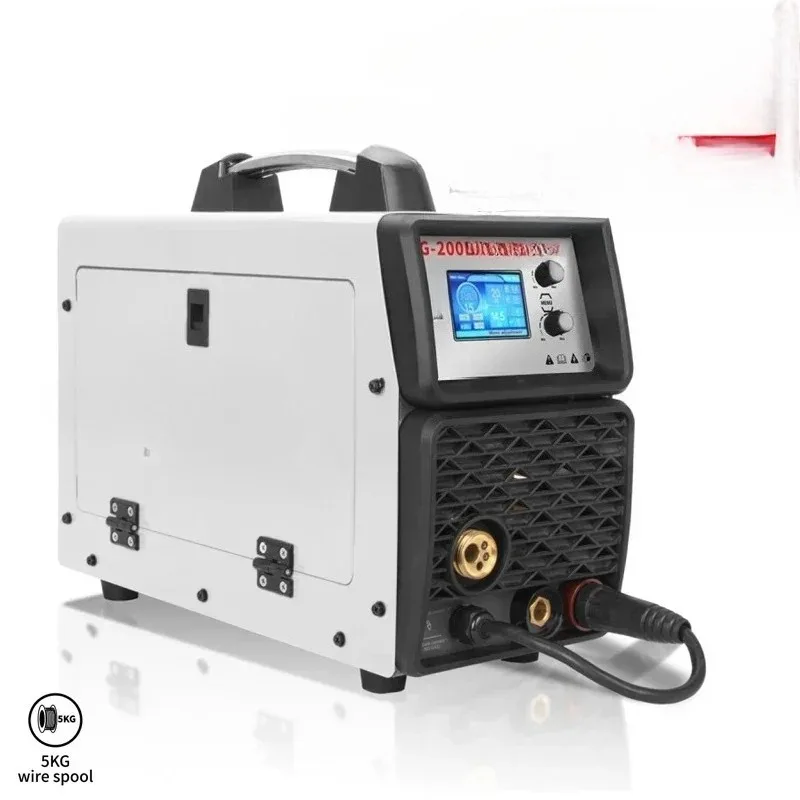 200amp double pulse mig mag welding machine price with mma tig portable mini welding machine 5 in 1 g mig welder 220v