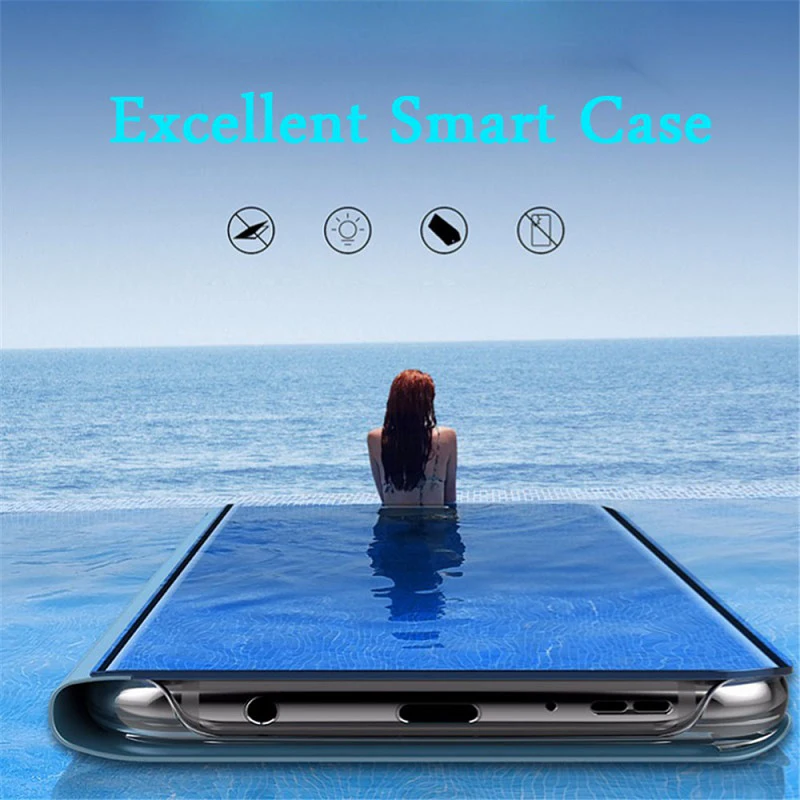 Smart Mirror Flip Case For Samsung Galaxy A51 A12 A32 A52 A71 A21s A20s A42 A50 A70 A20 A30 A20e A81 A91 A02 A31 M12 A41 Cover