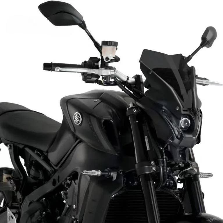 Motorcycle Sport Windshield Visor Black WindScreen Viser Fits For YAMAHA NEW MT-09 2021 2022 2023 MT09 21-23 FZ09 FZ-09 image 4