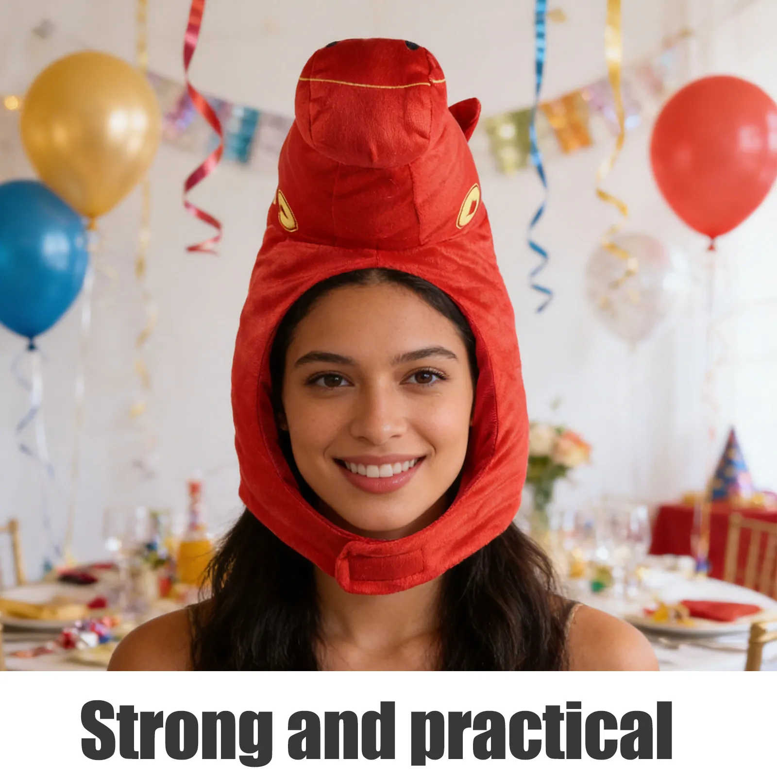 Red Zodiac Horse Hat 2026 Year of The Horse Costume Headwear for Lunar New Year Party Spring Carnival Dress Up