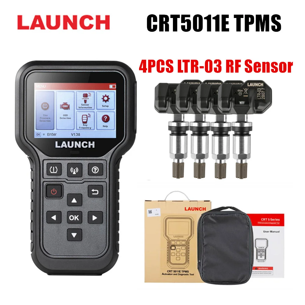 LAUNCH X431 CRT5011E TPMS Activation Diagnostic Tool with LTR-03 RF Sensor 315MHz&433MHz Activation Programing Learning Reading