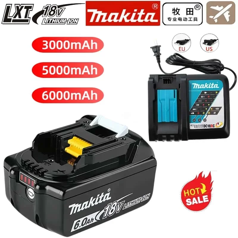 

100% original Makita 18V Rechargeable Battery ,For Makita 6.0Ah BL1830 BL1830B BL1840 BL1840B BL1850 BL1850B Power Tools Battery