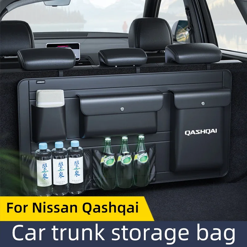 For Nissan Qashqai J10 J11 SUV Trunk Multifunctional Car Storage Box Stopping Tidying Storage Hanging Bag