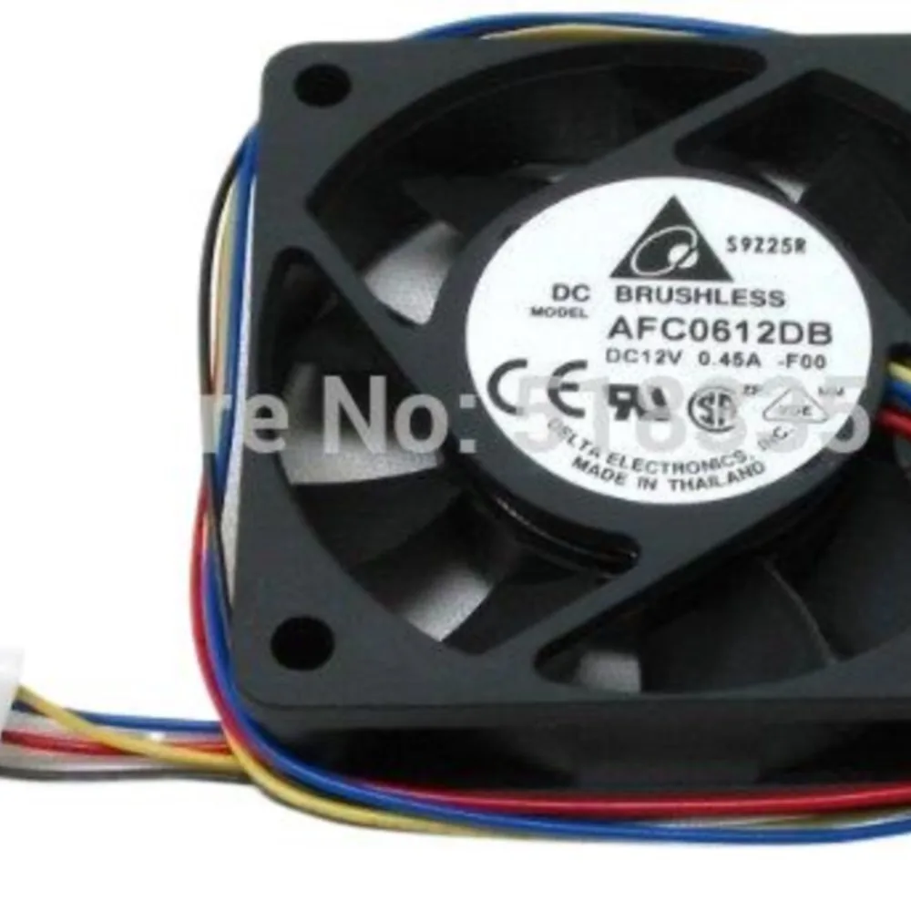 

Для вентилятора охлаждения delta AFC0612DB-F00 60x60x15 мм, 7200 об/мин, 29,24 CFM, 47,5 dBA PWM 4-контактный разъем