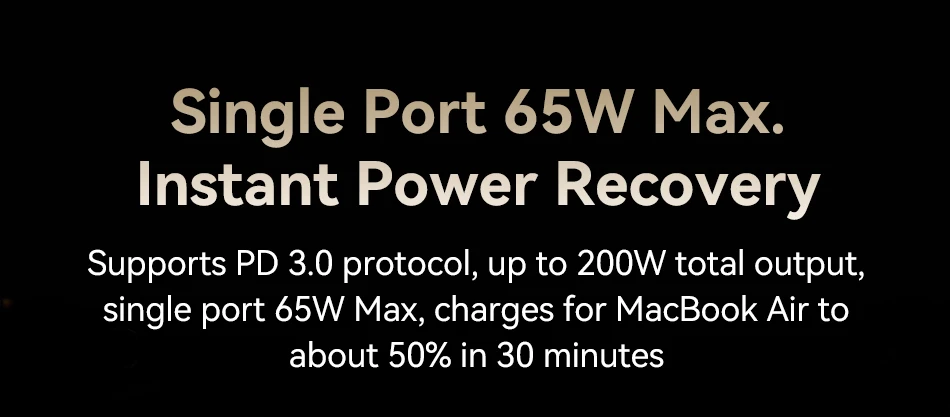 Rocoren 200W GaN-Ladegerät 8-in-1 Desktop-Schnellladegerät für iPhone 18 17 Pro Max Samsung USB Typ-C Ladegerät Tragbare Powerstation – Detail 12