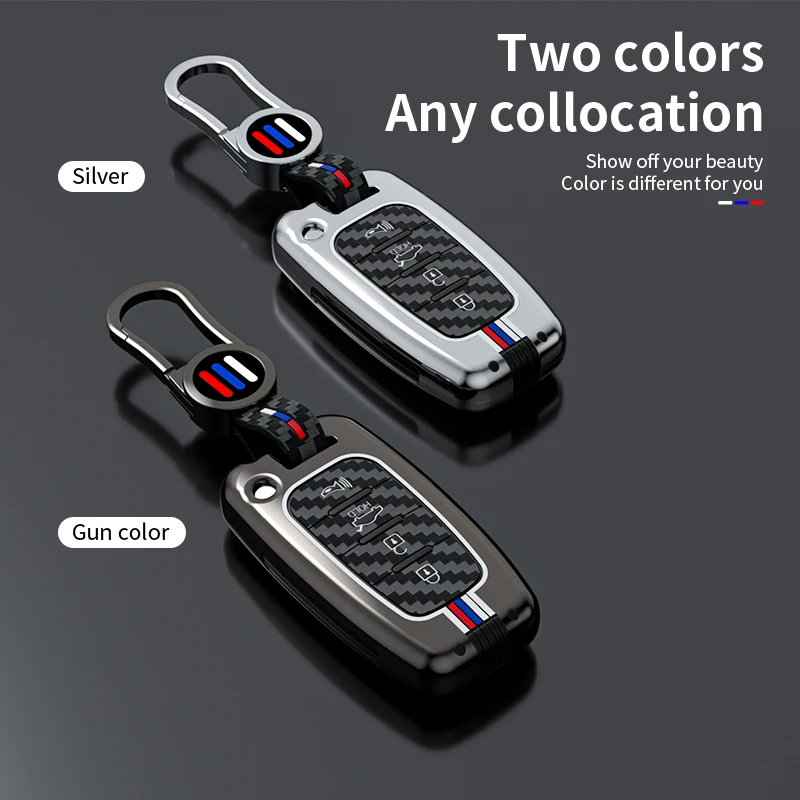 Zinc Alloy Car Key Case Cover Bag For Hyundai Solaris HB20 Veloster SR IX35 Accent Elantra For KIA RIO Forte K2 K3 K5 Sportage