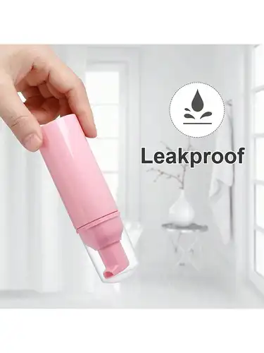 Imagen 2 del producto 12 Uds. Botella con bomba de espuma de 60ml, botellas de champú para pestañas, botella con bomba de espuma de viaje, Mini dispensador de jabón recargable de plástico rosa vacío para H