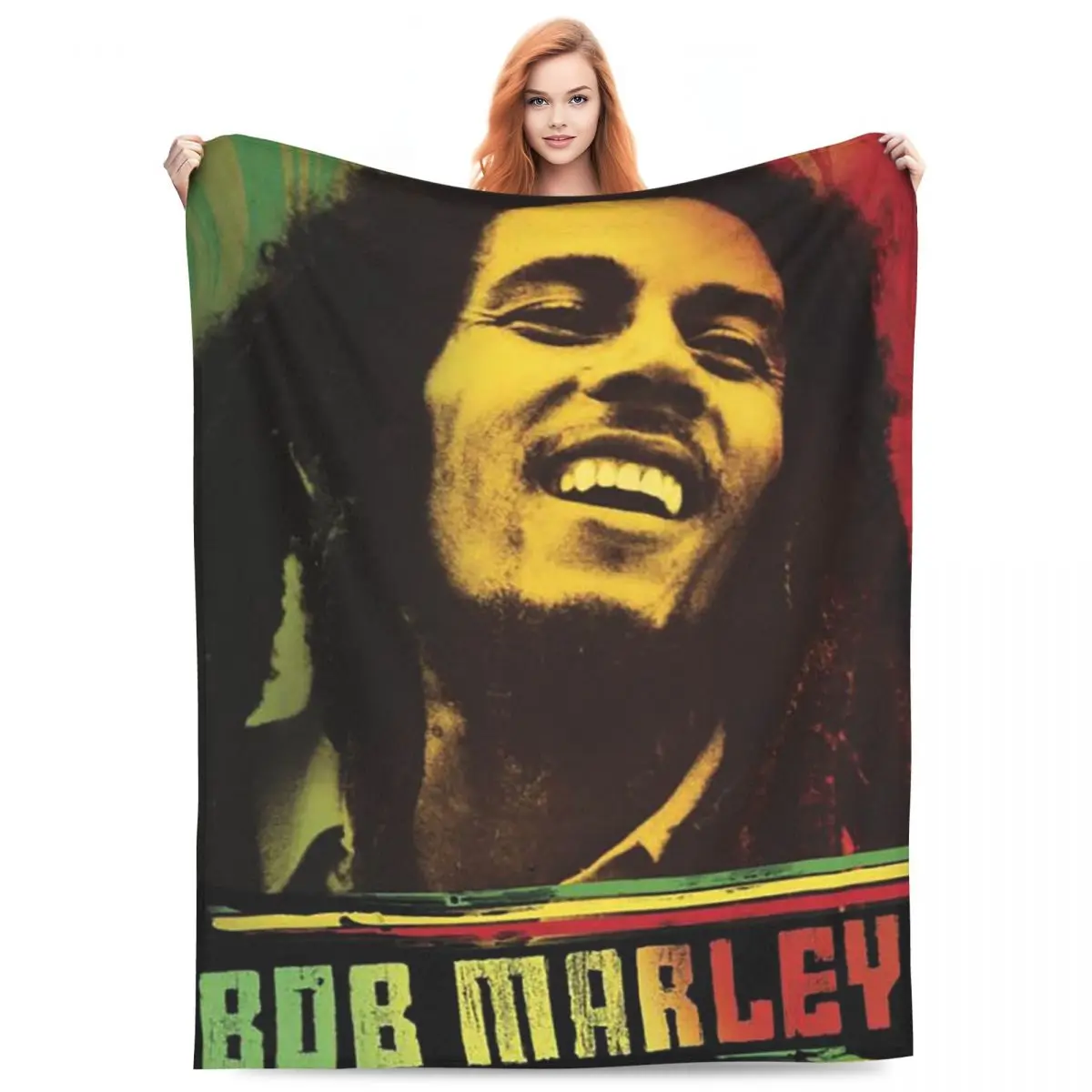 

Bob Marley Album Reggae Music Jamaican Style Blanket Throw Blanket Multi-function Throw Blankets for Bedroom Throws Bedspread