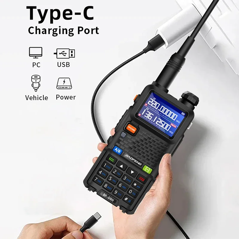 Baofeng UV-5RH الهواء الفرقة اسلكية تخاطب 10 واط متعدد الموجات اللاسلكية نسخة تردد طويلة المدى استقبال اتجاهين المحمولة UV5RM هام راديو