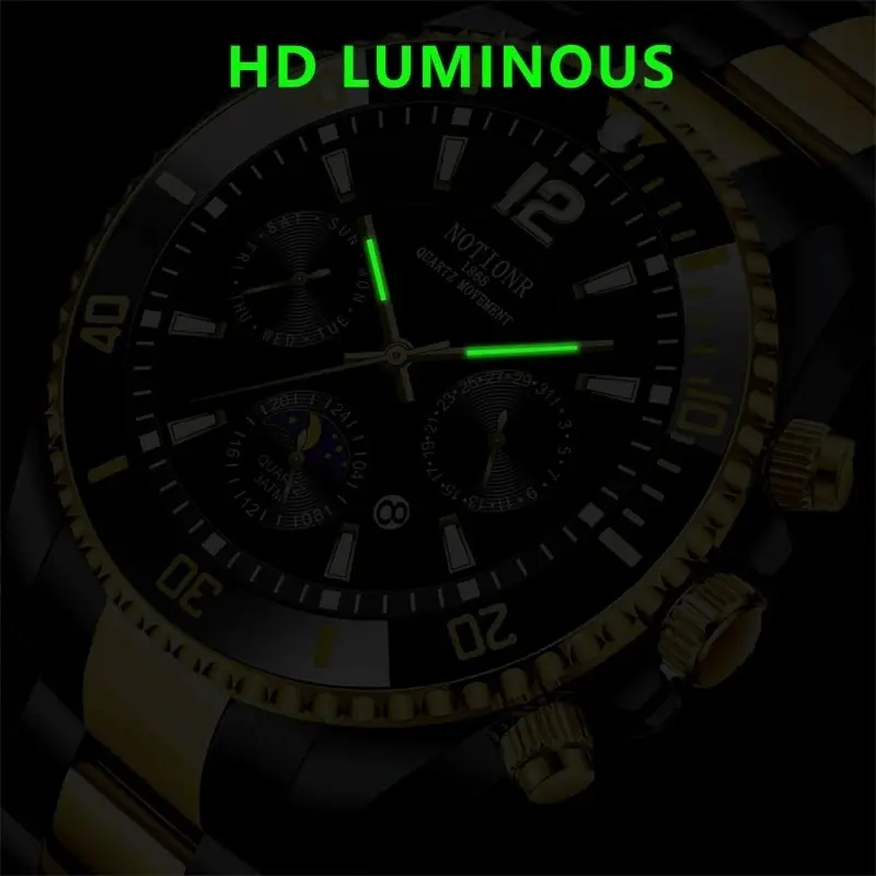 Fashion Mens Watches for Men Sport Waterproof Stainless Steel Quartz Watch Luxury Man Business Luminous Clock Relogio Masculino