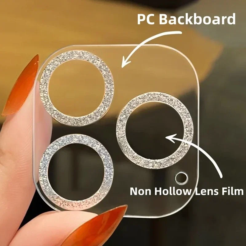 아이폰 16 프로 맥스 플러스 15 14 5G 애플 패션 도파민 캔디 컬러 글리터 렌즈 필름에 대한 럭셔리 글리터 카메라 렌즈 보호대