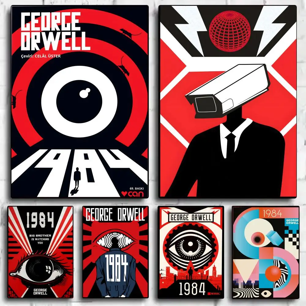 Famous G-George Orwell 1984 Poster Modern Minimalist Wall Art Prints for Bedroom Living Room Aesthetic Contemporary Decor Gift