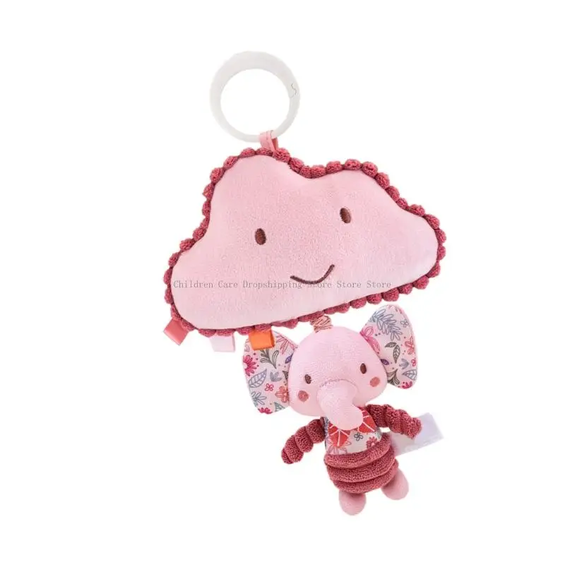 Animal peluche tierno, sonajero para bebé, cama, cuna, juguete móvil, aprendizaje temprano, ejercicio agarre, exploración,