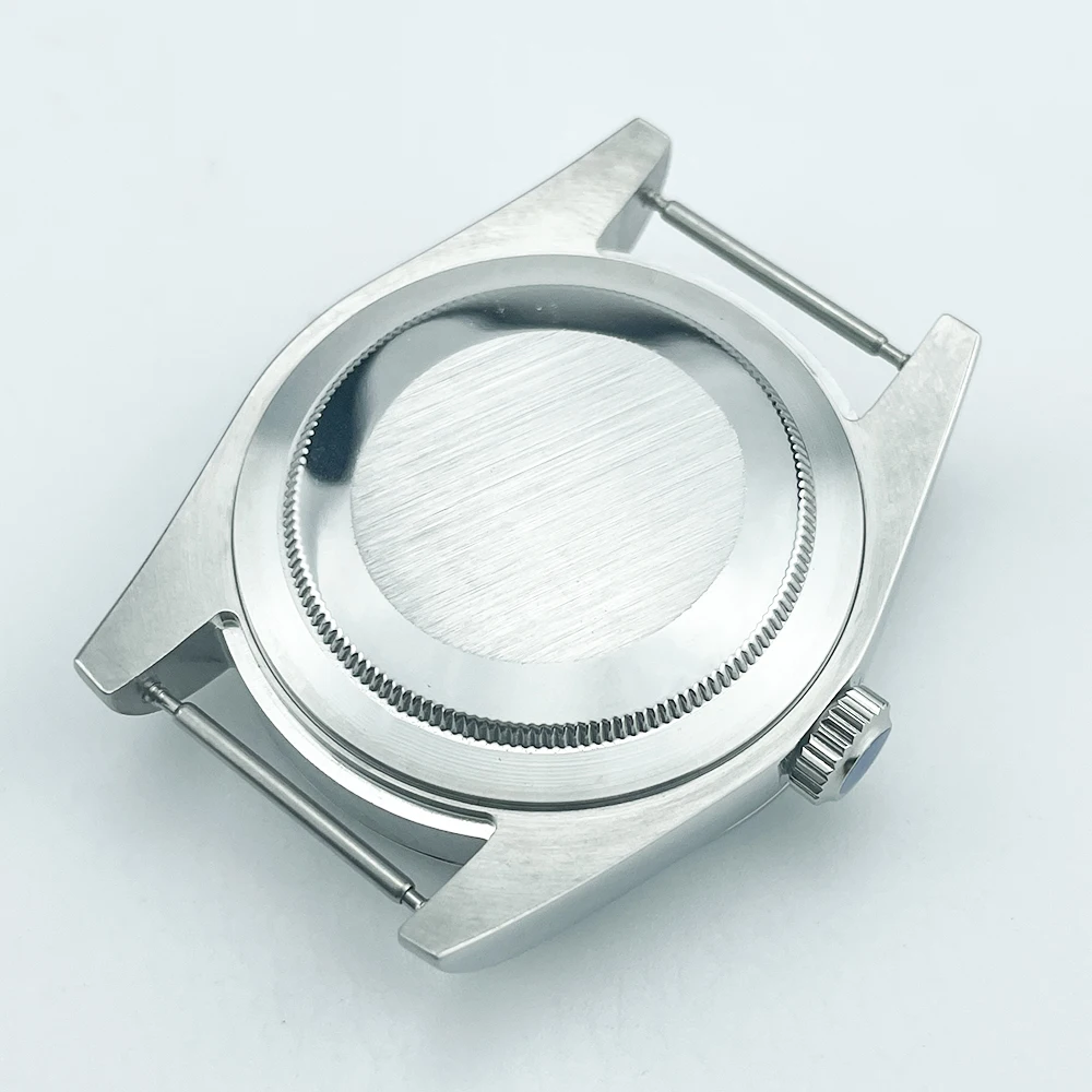 39mm Brushed Explor Watch Case with Scratch-Resistant Sapphire Crystal, Fits MIYOTA8215, 100m Water Resistance