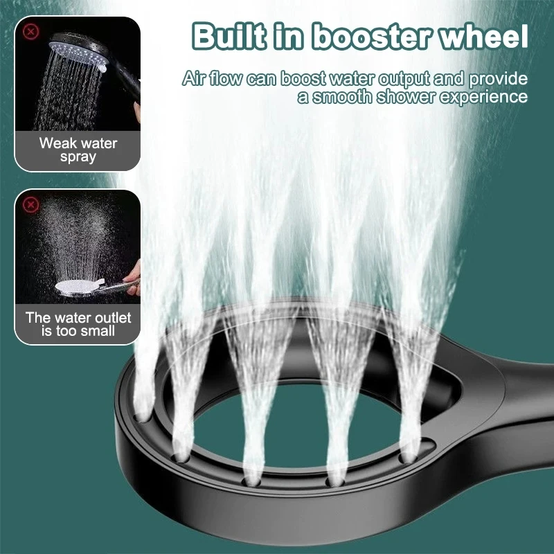 High Pressure Handheld Shower Head Powerful Large Flow Shower Spray Set Home Bathroom Rainfall Shower Mixer Bathroom Accessories