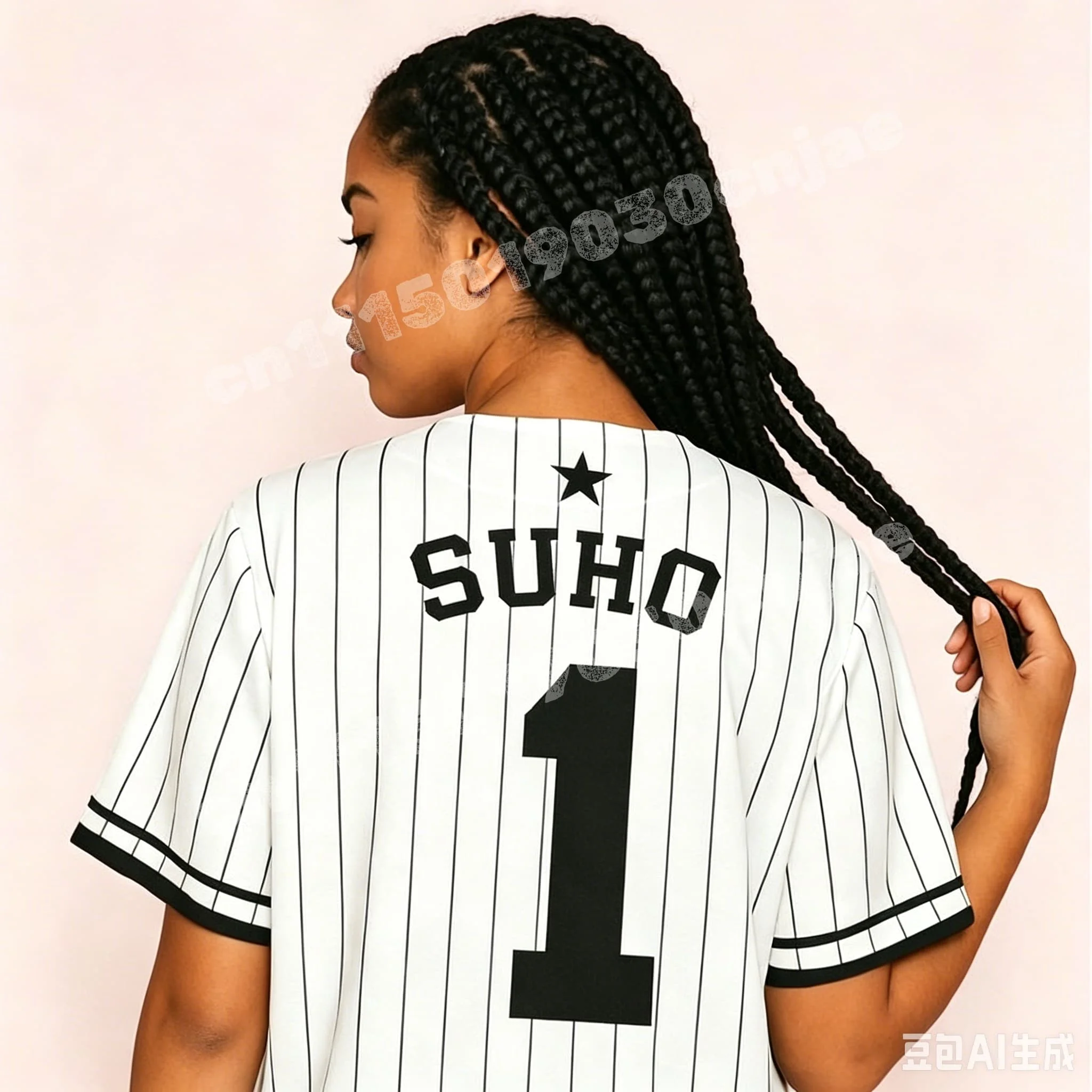 Vintage Stripe EXO EXOPLANET Baekhyun 4 Baseball-Trikot, atmungsaktives Sport-Top, passend für die ganze Familie, Konzert-T-Shirt für Eltern und Kinder, schnell trocknend – Detail 2