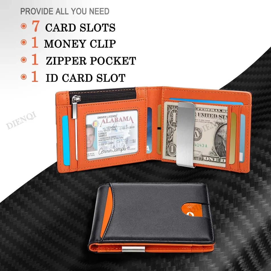 Men Wallets Money Bags Slim Thin Coin Pouch Clutch Money Purse Male Black Wallet Choice Rfid Carbon Fiber Card Holder Coin Purse