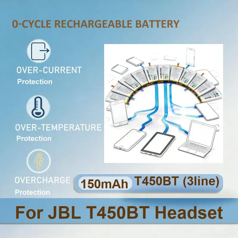 T450BT (3line) Earphone Battery For JBL T450BT 150mAh Real Capacity