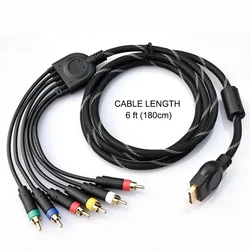 6 tipsRgb+Sync cable 1.8m Premium High Resolution game cable accessories for Sony PlayStation 2/3