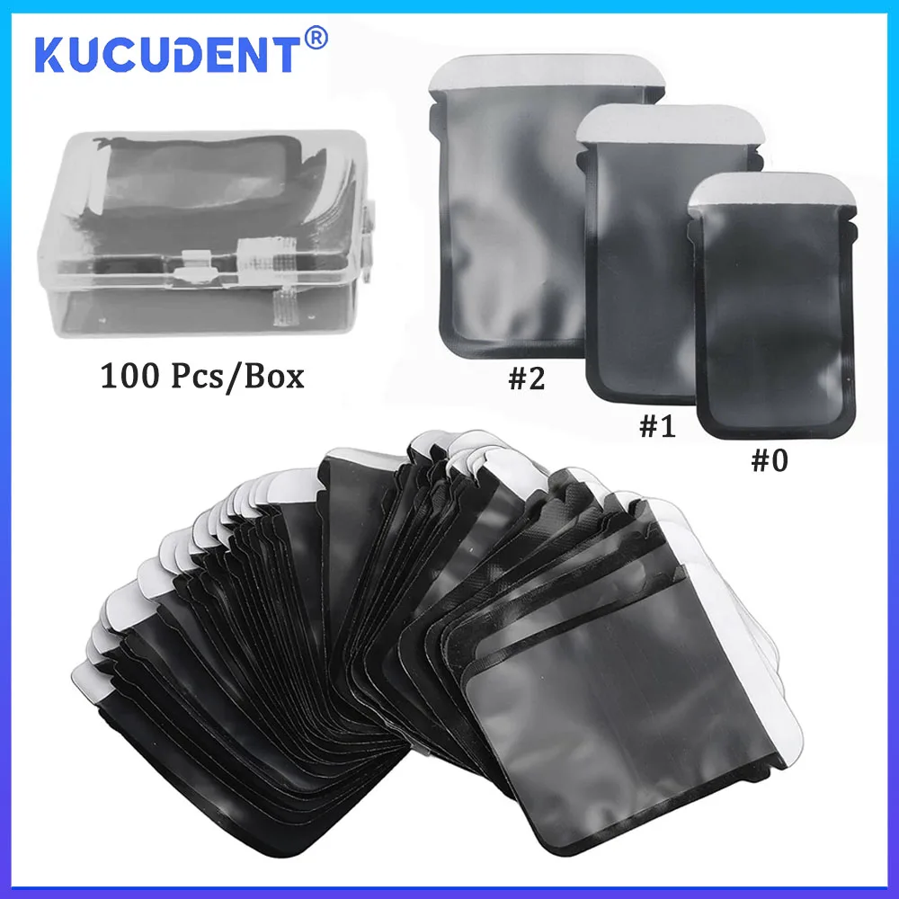 KUCUDENT 100Pcs/Box Dental X Ray Film Barrier Envelopes Disposable Protective Pouch Cover Bags Digital X-Ray Scan Phosphor Plate