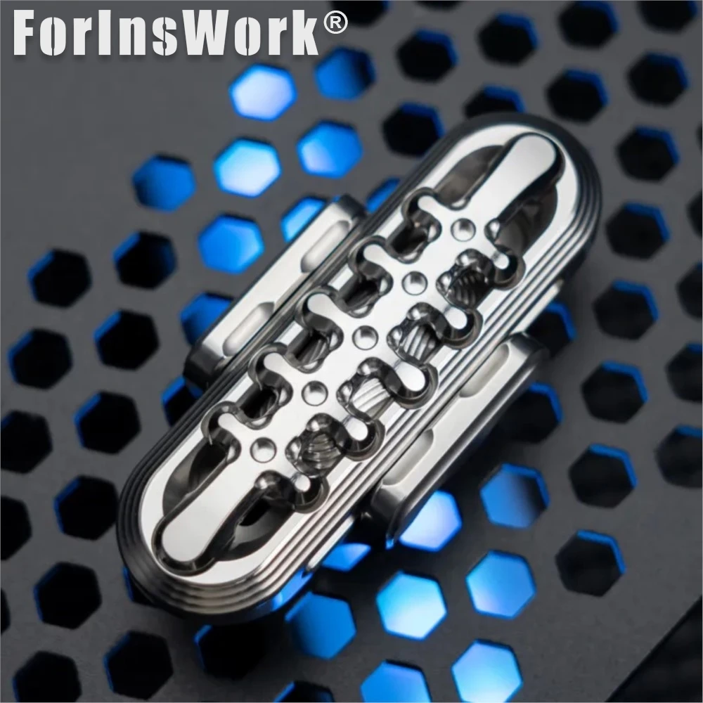 WANWU EDC Exoskeleton Mechanical Magnetic Sliders S.S Pearl Stone Wash Accessories Stress Relief Toy