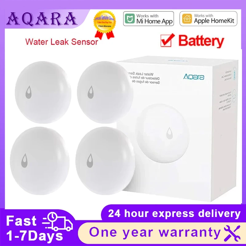 

Aqara IP67 Water Leak Sensor Zigbee Immersing Flood Detector Alarm Security Soaking Sensors Work With Xiao mi Mi Home Homekit AP