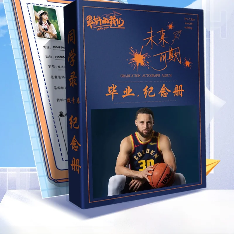 stephen-curry-classmate-yearbook-high-aesthetic-value-graduation-album-loose-leaf-book-for-boys-and-girls-memory-book