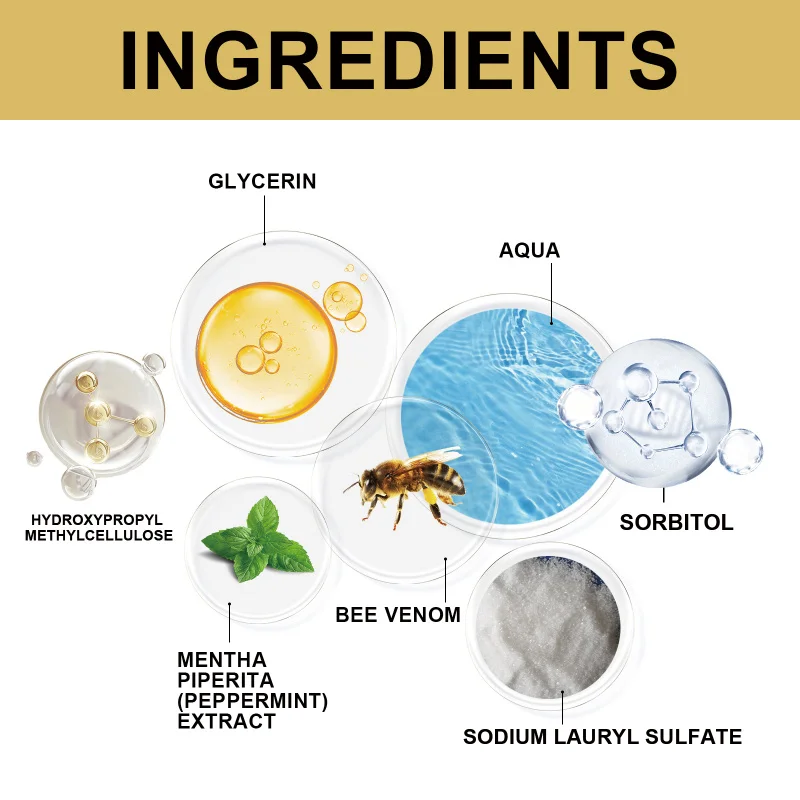 معجون أسنان لحماية اللثة من سم النحل - بقع نظيفة، نفس منعش، تبييض الأسنان وتقوية المينا بتركيبة لطيفة #5